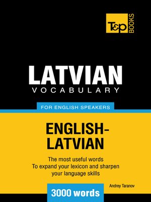 cover image of Latvian vocabulary for English speakers